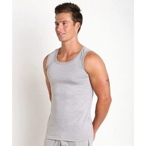 N2N BODYWEAR BASIC GYM TANK HEATHER - SMALL
